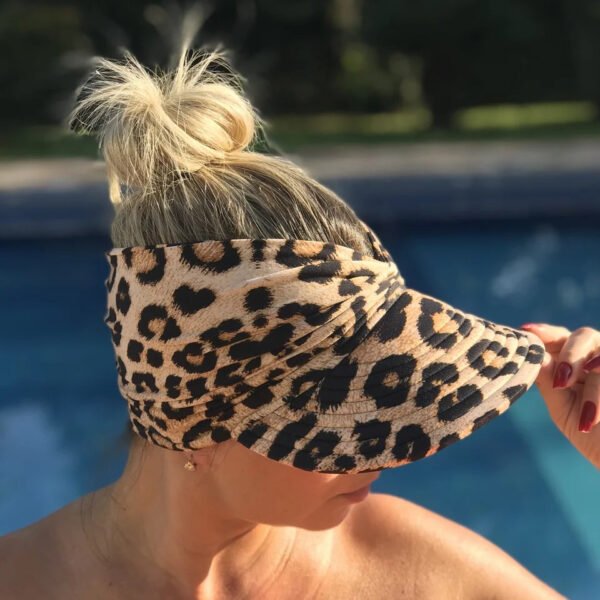 Viseira Moda Praia Hadassa Donna Queen Upf 50+ Animal Print